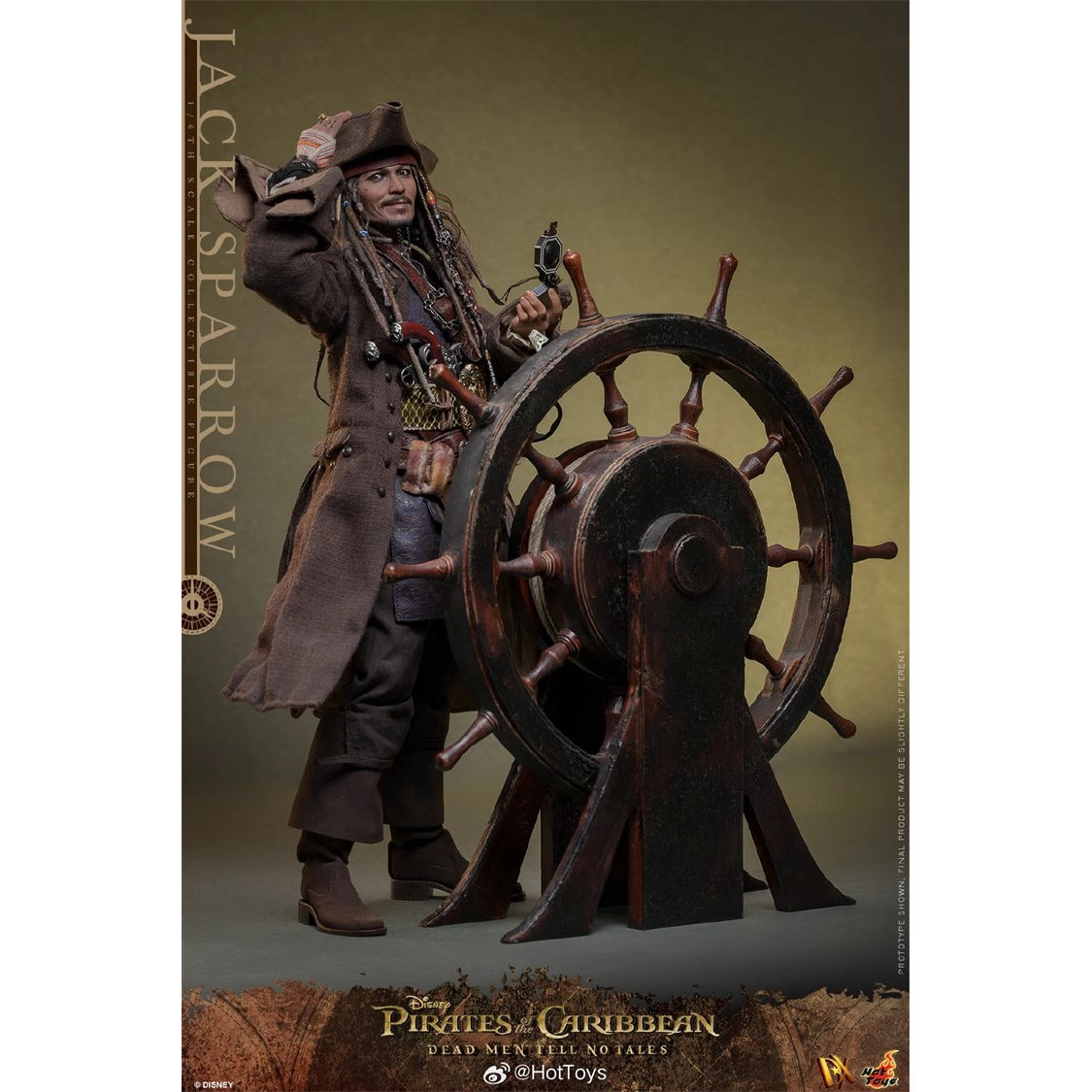 【现货】HOTTOYS HT DX37/DX38 1/6加勒比海盗5死无对证 杰克船长