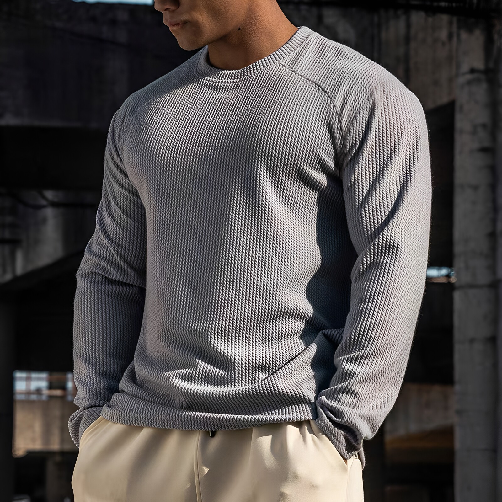 Light Weight男士运动健身长袖T恤跑步休闲训练衣服上衣舒适透气