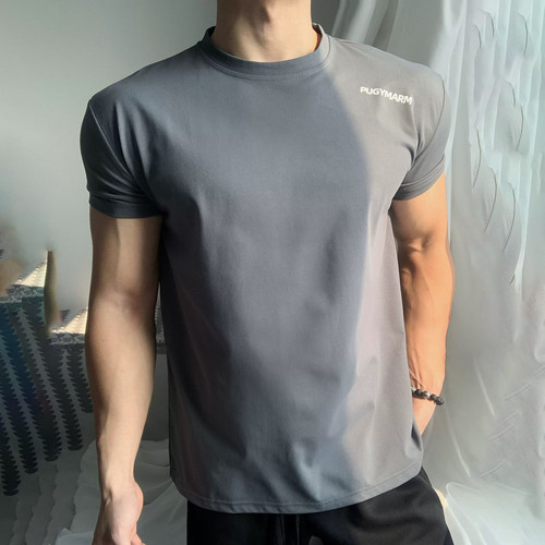 户外软壳收袖口t恤速干显壮短袖