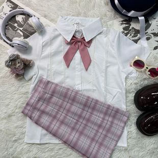 衬衫 少女心事 日系jk短袖 通勤甜美制服百褶裙 套装 夏日超仙爆款