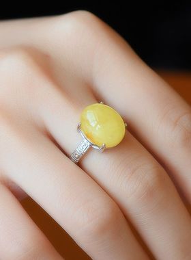 男女款S925纯银四爪镶嵌戒指空托