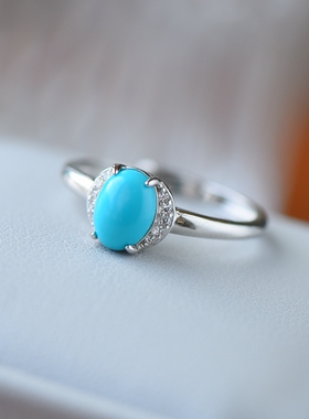 女款S925纯银DIY镶嵌戒指空托