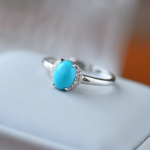 女款S925纯银DIY镶嵌戒指空托