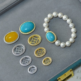 S925纯银魔盒空托穿手链项链背云多用途6*8*10*12*167*9*11*13*18