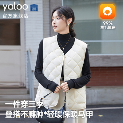 羊毛保暖背心女款秋冬季内穿加厚