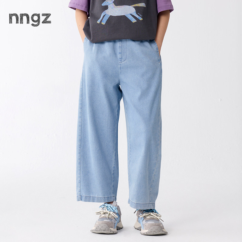NNGZ2026夏季新款女童松弛软牛仔裤亲肤透气儿童直筒裤童装休闲裤图片