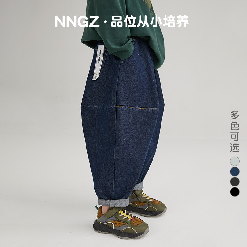 定制织带牛仔气球裤挺阔好搭图片