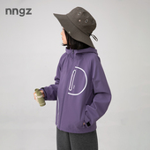 NNGZ山系户外女童机能外套春季 上衣 防风保暖儿童连帽运动夹克童装