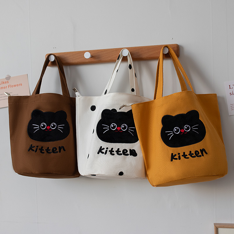 手提帆布包百搭宝妈上班外出小包