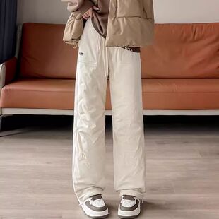 加长工装羽绒棉裤女冬季外穿零下40度东北防寒防风保暖窄版阔腿裤