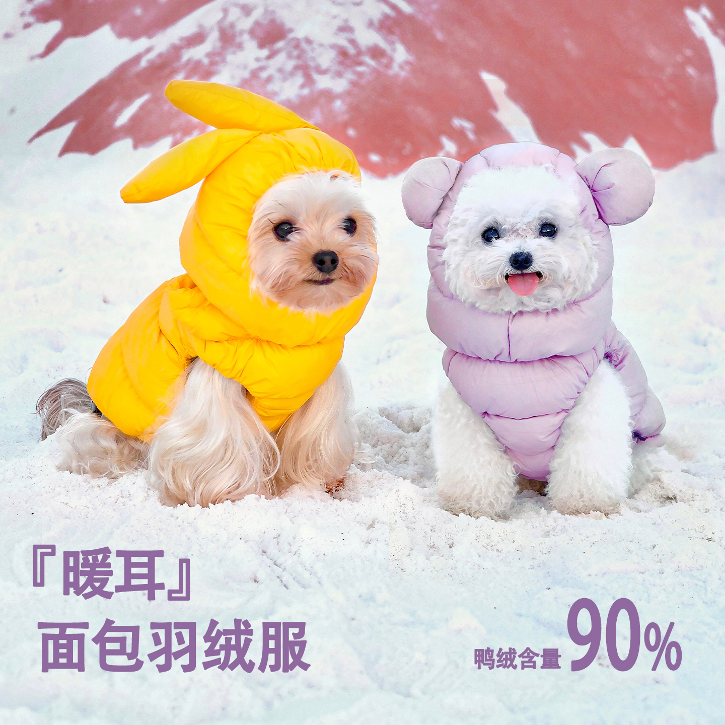 90白鸭绒羽绒服加厚带牵引帽套装