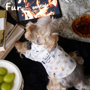 FurFur周末小狗狗春夏寵物衣服jellycat手繪卡通睡衣家居服襯衫