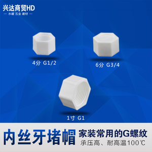 4分6分1寸内丝堵帽 堵头 闷头塑料堵帽 20 25 32 耐高温水暖管件