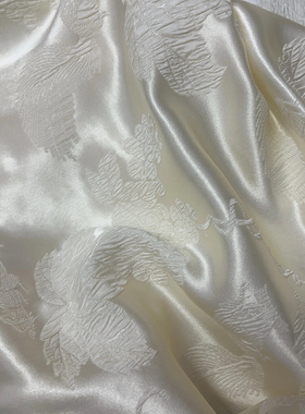 壹卷秀2023夏季新品真丝旗袍上衣面料透气亲肤提花真丝布料03828