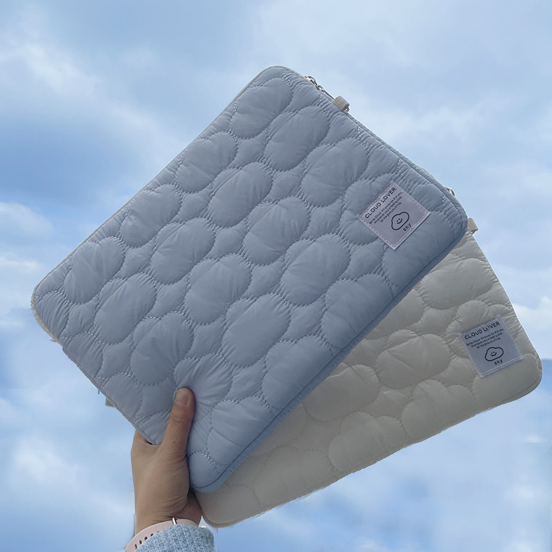 ins小众设计太空棉防震电脑包14寸苹果macbook笔记本电脑包13.3英寸联想thinkbook15.6华为matebookD16保护套