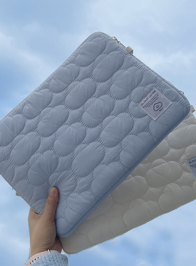 ins小众设计太空棉防震电脑包14寸苹果macbook笔记本电脑包13.3英寸联想thinkbook15.6华为matebookD16保护套