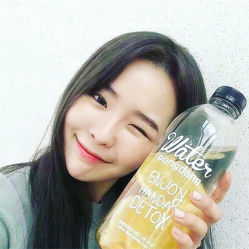 大容量耐热玻璃水杯PongDang韩版玻璃杯花果茶杯便携女学生水杯子