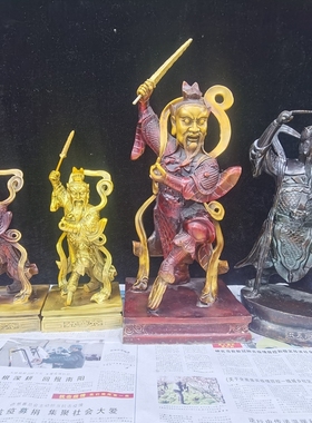 王灵官纯铜显化天尊护法摆件