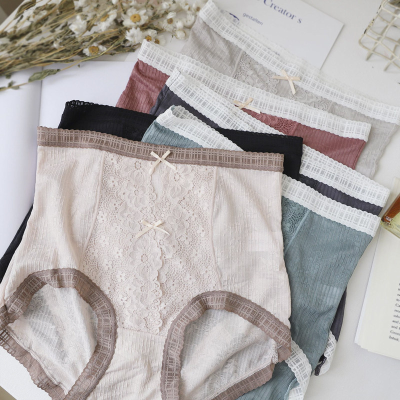 法式宫廷风高腰收腹内裤女蕾丝性感蝴蝶结无痕透气三角裤中腰短裤,女士内衣/男士内衣/家居服,女三角裤,淘宝优惠券,粉丝福利购,淘宝优惠卷