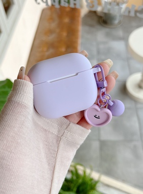 适用华为FreeClip2耳机套软硅胶T0027耳夹clip2保护壳freeclip2保护套可爱紫色卡通