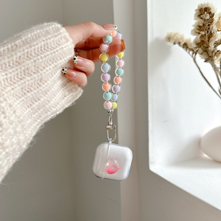 适用于华强北pro4保护套闪粉华强北mini4耳机套4代mini软保护壳小四代mini套可爱挂绳