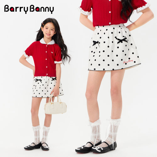 BarryBanny女童波点蝴蝶结裤裙