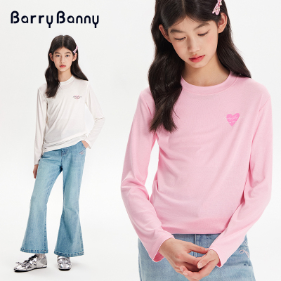 BarryBanny女童长袖T恤修身百搭