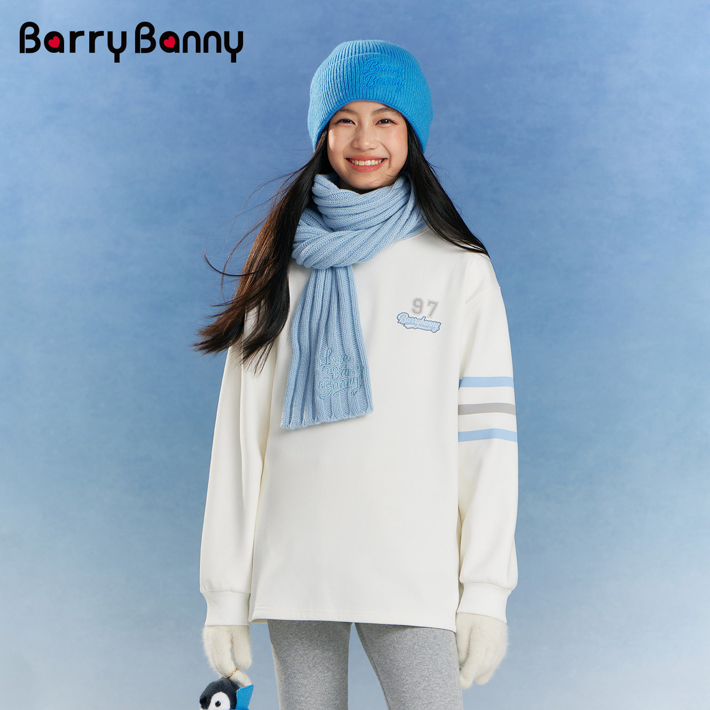 BarryBanny女童加绒长袖T恤2025新款秋冬中大儿童奥粒绒保暖上衣,童装/婴儿装/亲子装,T恤,淘宝优惠券,粉丝福利购,淘宝优惠卷