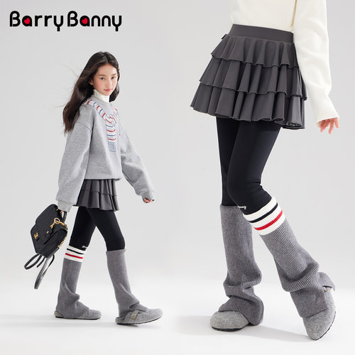 BarryBanny女童加绒裙裤打底裤