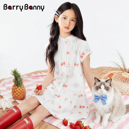 BarryBanny女童樱桃印花连衣裙