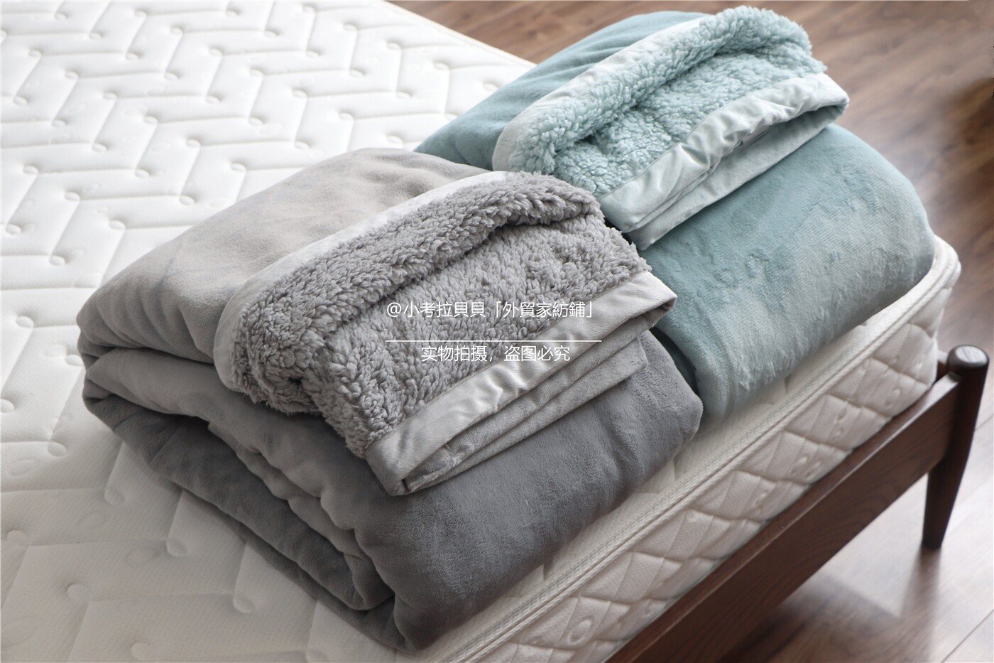 대외 무역 가을 겨울 더블 레이어 두꺼운 솔리드 컬러 플란넬 모조 양고기 벨벳 담요 고중량 플러시 담요 따뜻한 담요