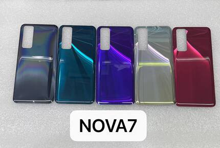 适用于华为nova7后盖 NOVA7 玻璃后壳手机后盖电池盖保护片无标