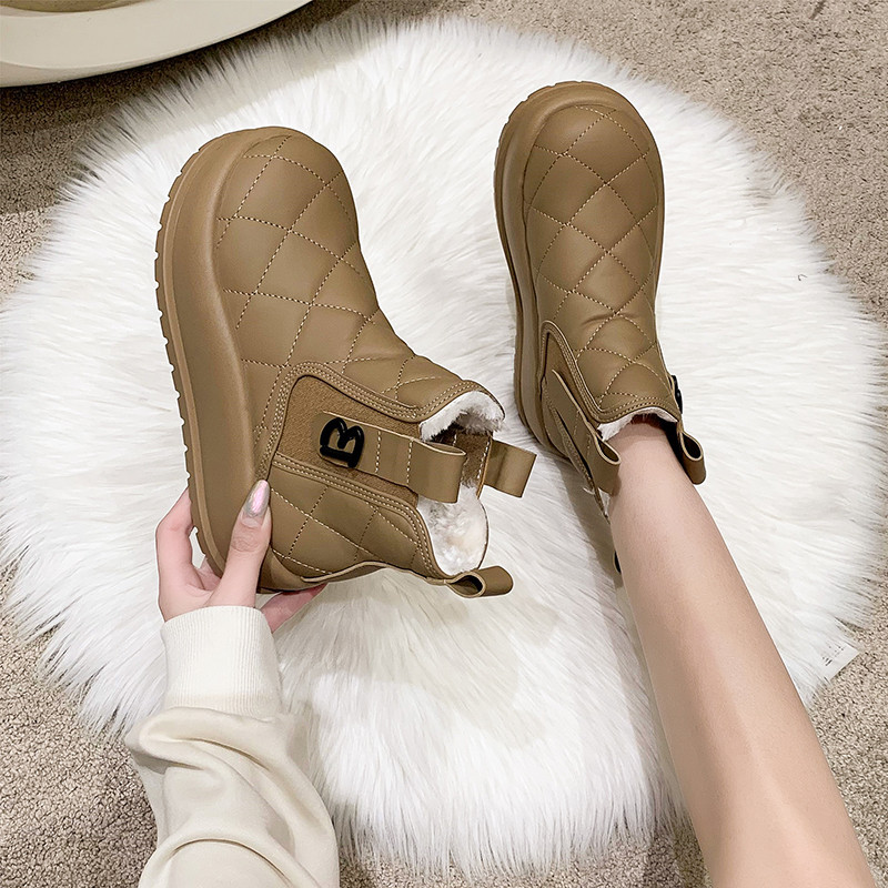 厚底增高雪地靴女皮毛一体2024新款冬季加绒大棉鞋保暖东北面包鞋,女鞋,时尚雪地靴,淘宝优惠券,粉丝福利购,淘宝优惠卷