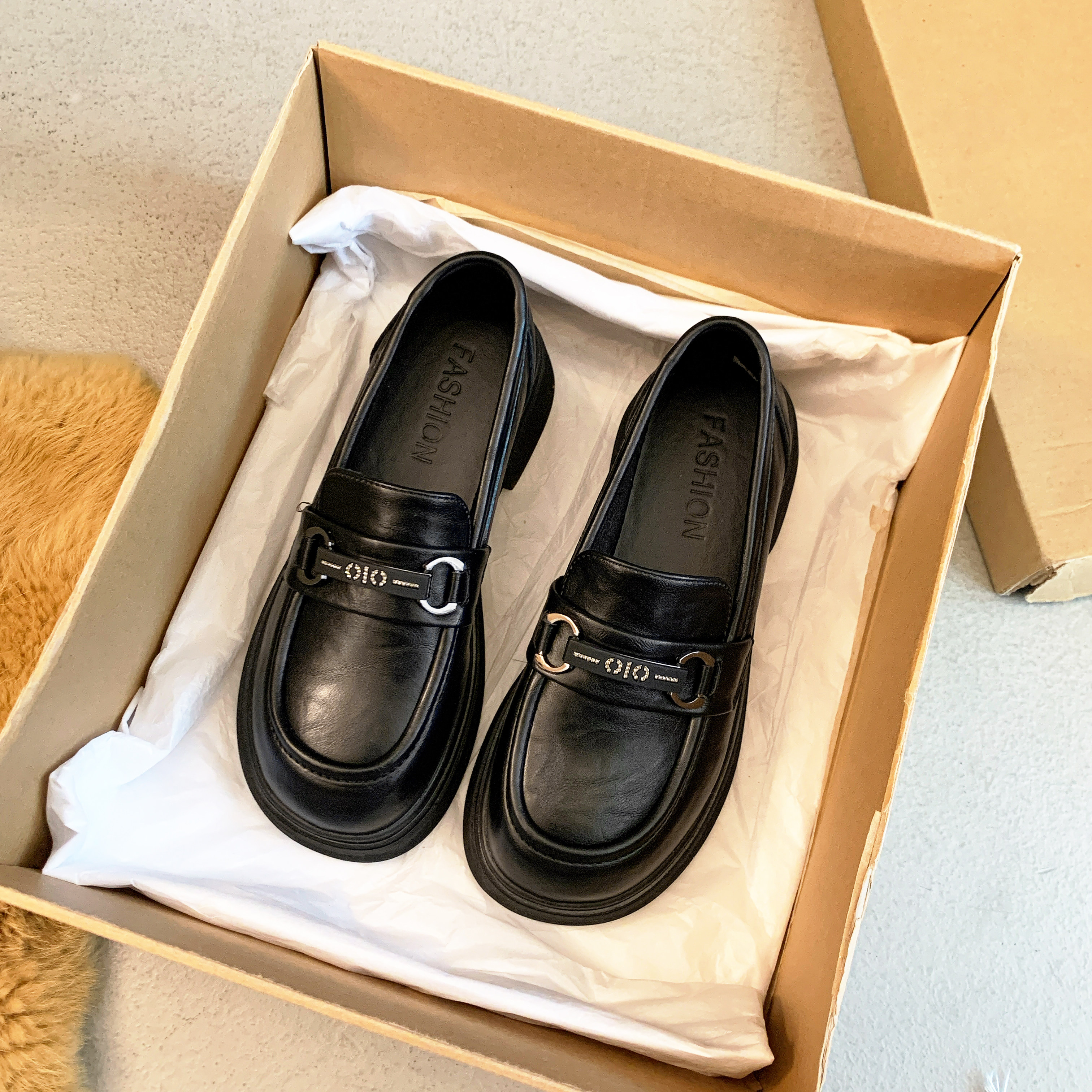 厚底单鞋女一脚蹬圆头乐福鞋2026新款春秋女鞋英伦小皮鞋jk工作鞋,女鞋,乐福鞋（豆豆鞋）,淘宝优惠券,粉丝福利购,淘宝优惠卷