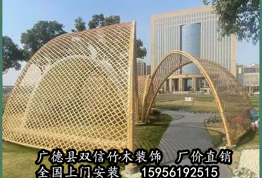 手工竹编草编卡通人物动物 异形竹建筑 竹房子竹屋 竹亭竹装饰