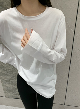 DW秋冬洋气上衣潮经典款内搭洋气白色打底衫纯棉t恤女百搭