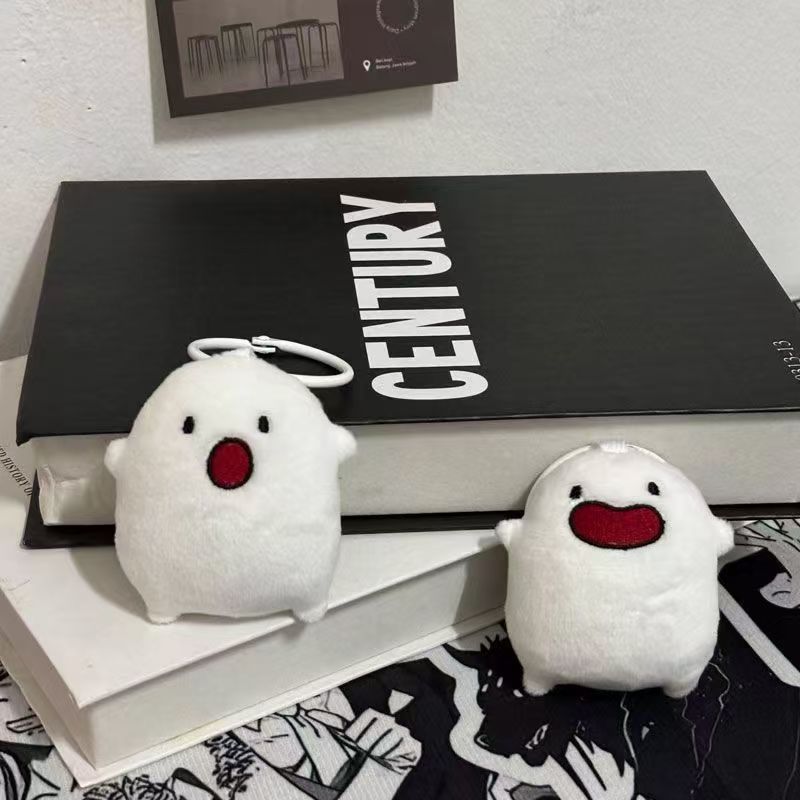 创意哇啦哇啦毛绒情侣公仔钥匙扣可爱软糯团子包包挂件Ins小精灵