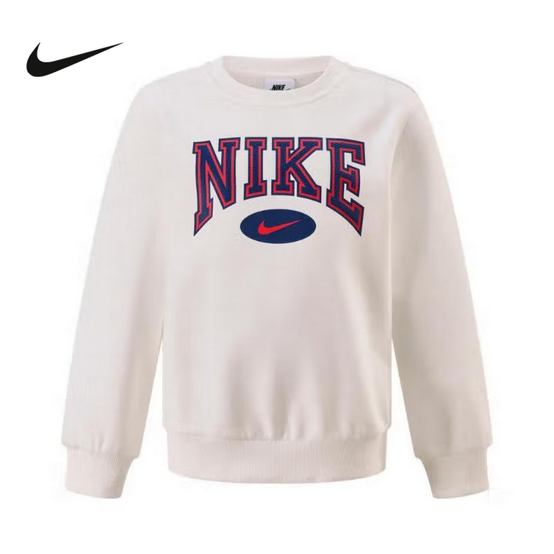 Nike耐克男女童新款休闲时尚百搭舒适运动套头无帽卫衣IB9070-133