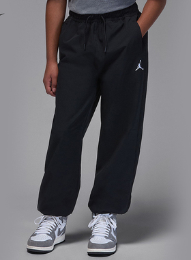 Jordan耐克男大童冬季长裤印花logo锥形梭织运动休闲裤IQ2792-010