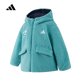 JKT保暖休闲棉服外套KC2820 REV adidas阿迪达斯小童双面穿LK GFX