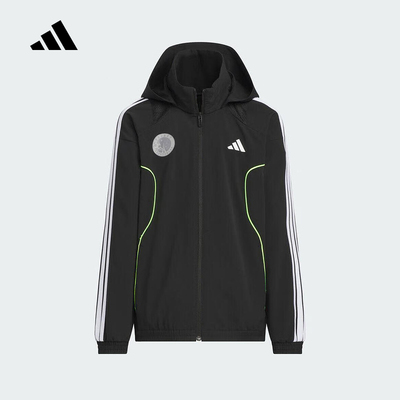 adidas阿迪达斯男大童连帽外套2025秋SPORTSWEAR梭织夹克 KC2543