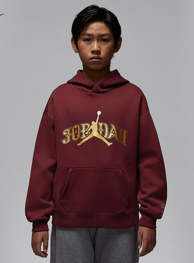 Nike耐克大童2026春季新款JORDAN运动休闲卫衣套头衫IR8372-644