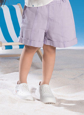 PONY波尼男女童新款时尚洞洞鞋凉鞋涉水拖鞋沙滩凉鞋252K1SA01RW