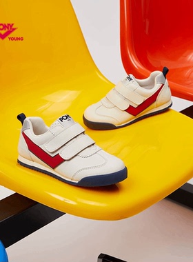pony童鞋男女童运动鞋2025春季新款透气经典跑步鞋233K1SO51RD