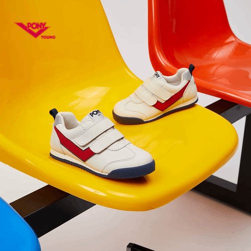pony童鞋男女童运动鞋2025春季新款透气经典跑步鞋233K1SO51RD