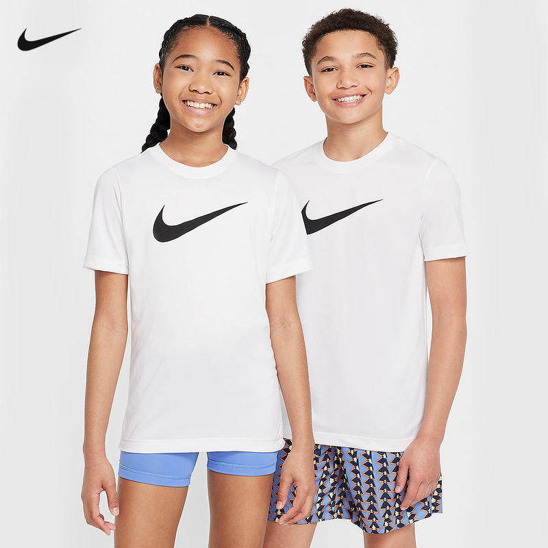 NIKE耐克男女童短袖2025夏季新款儿童运动休闲透气T恤FZ5199-100,童装/婴儿装/亲子装,T恤,淘宝优惠券,粉丝福利购,淘宝优惠卷