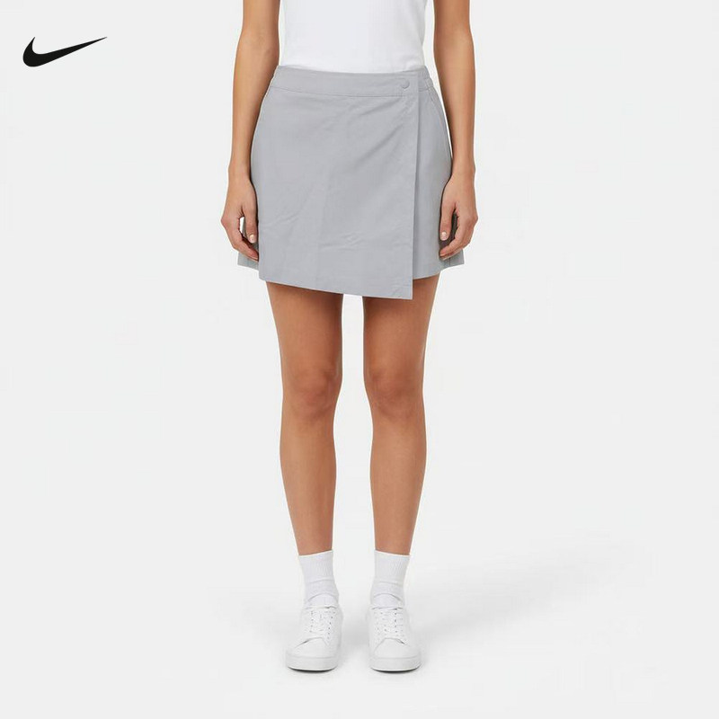 NIKE耐克梭织短裤女夏新款运动休闲刺绣小标不规则裙裤IR1649-043