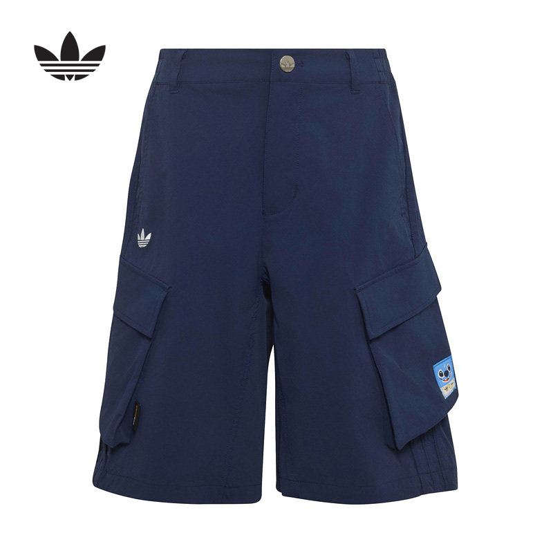 adidas阿迪达斯三叶草工装风五分裤中裤秋男大童运动短裤 KY1417