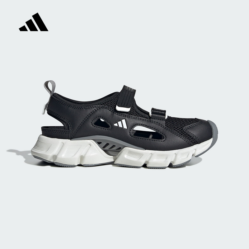 adidas阿迪达斯2025夏男大童CLIMACOOL SANDAL魔术贴凉鞋 KJ3549