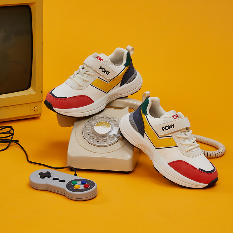 pony童鞋男女童运动鞋2025春季新款经典跑步鞋休闲鞋